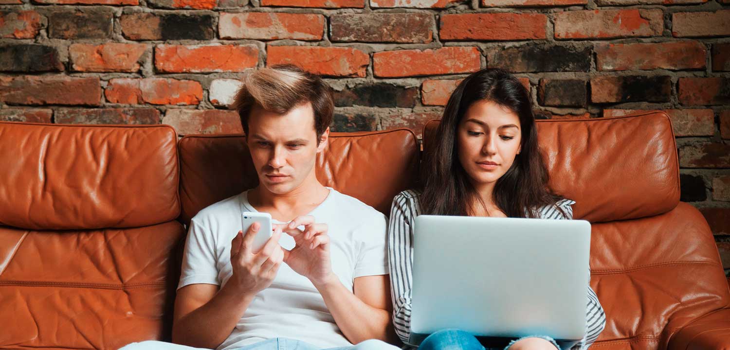 Guy ignoring stock photo